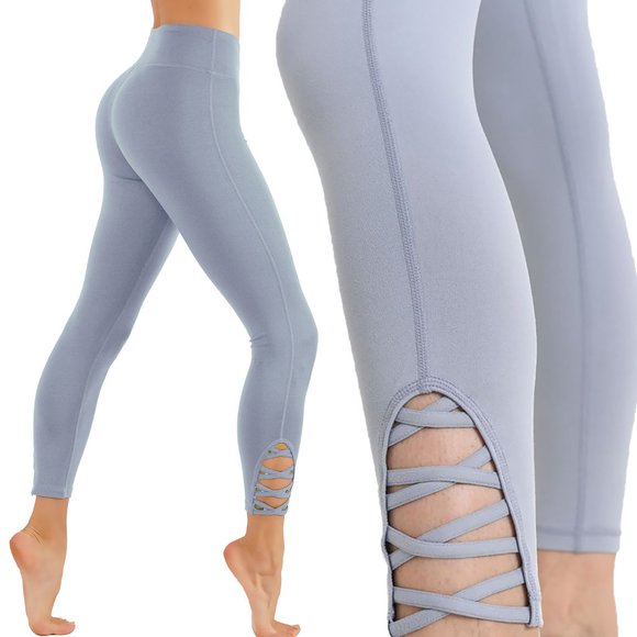Mono B Pants - Yoga pants Criss Cross Cutouts 7/8 Length legging